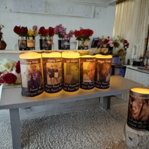 Personalized flameless candle collection